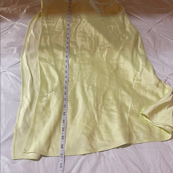 NWT Significant Other Alessia One Shoulder Midi Dress in Citron - Picture 14 of 14